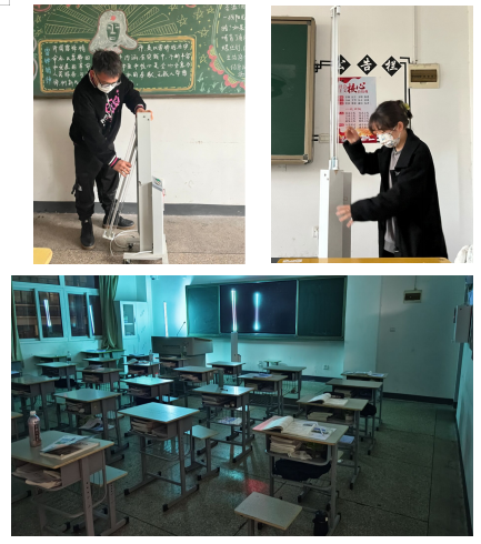 物流管理学院教室每日轮流紫外线消毒